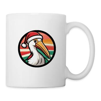 Pelikan Vogel Weihnachten X-Mas - Tasse - Weiß - Rechts