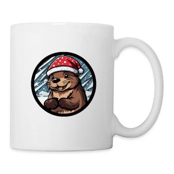 Castor Noël Noël - Mug blanc - blanc - Droite