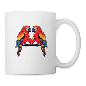 Parrot Couple Valentine's Day - Mug - white - Right