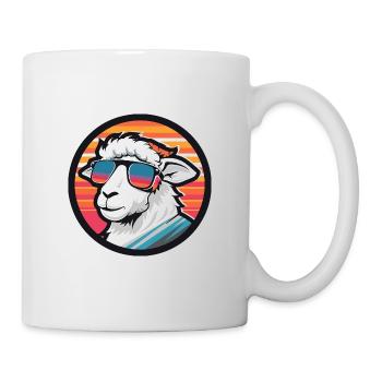 Schaf Comic Cool Sommer - Tasse - Weiß - Rechts