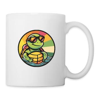 Turtle Comic Cool Summer - Mug - white - Right