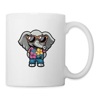 Elephant Comic Holiday - Mug blanc - blanc - Droite