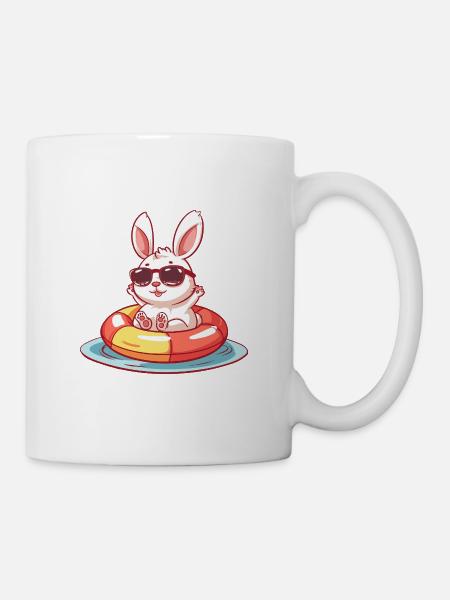 Hase Comic Cool - Tasse - Weiß
