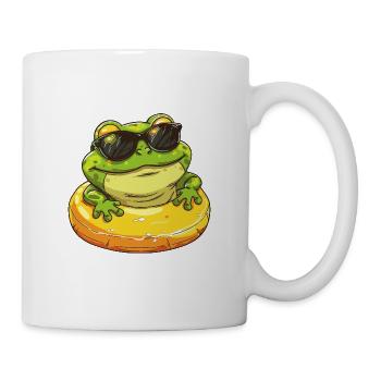 Frosch Comic Cool - Tasse - Weiß - Rechts