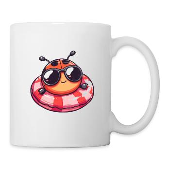 Marienkäfer Comic Cool - Tasse - Weiß - Rechts
