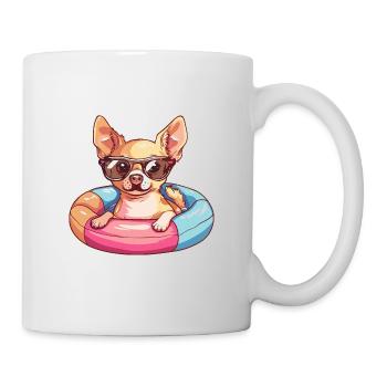 Chihuahua Hund Comic Cool - Tasse - Weiß - Rechts