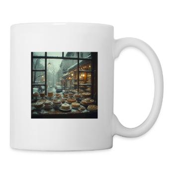 Boulangerie Snowy Window Pâtisseries - Mug blanc - blanc - Droite