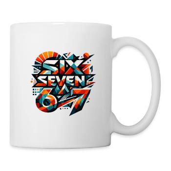 Explosion géométrique de 67 couleurs - Mug blanc - blanc - Droite