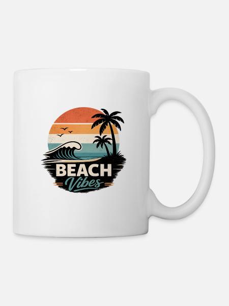 Beach Vibes Sunset Paradise - Mug - white