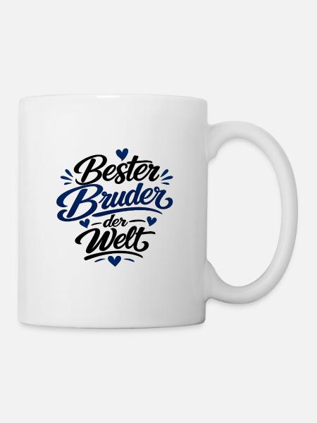 Bester Bruder der Welt – Schriftzug - Tasse - Weiß