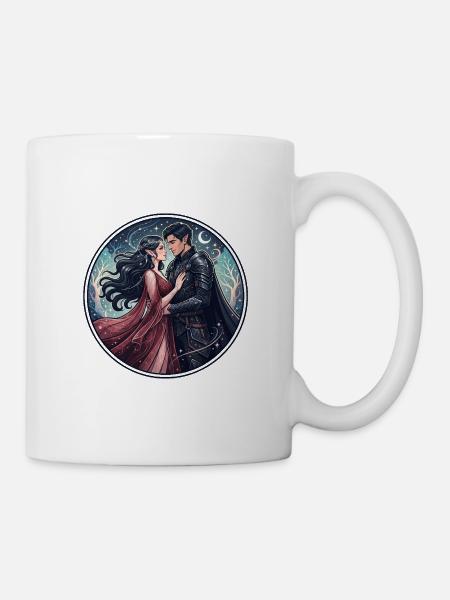 Ritterliebe unter Sternen - Tasse - Weiß
