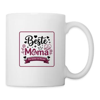 Beste Mom: Für immer im Herzen - Tasse - Weiß - Rechts