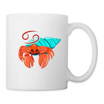 Signe du zodiaque Cancer - Mug blanc - blanc - Droite