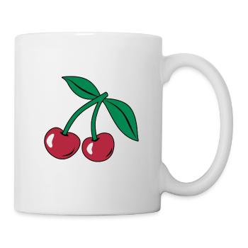 Kirsche - Tasse - Weiß - Rechts