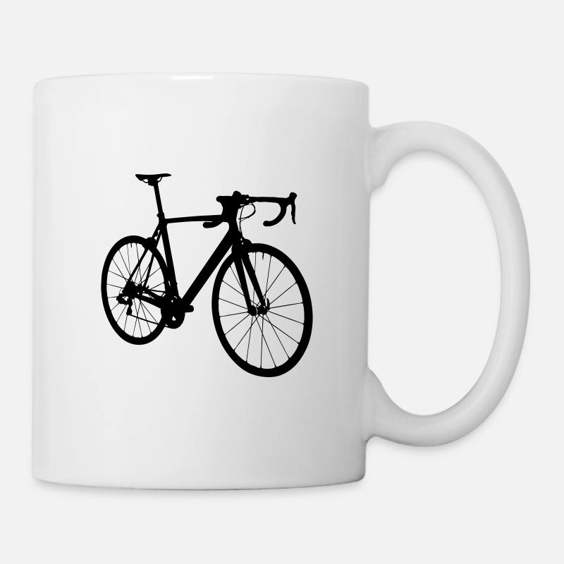 Motif de vélo de route comme cadeau pour les cyclistes - Mug blanc - blanc