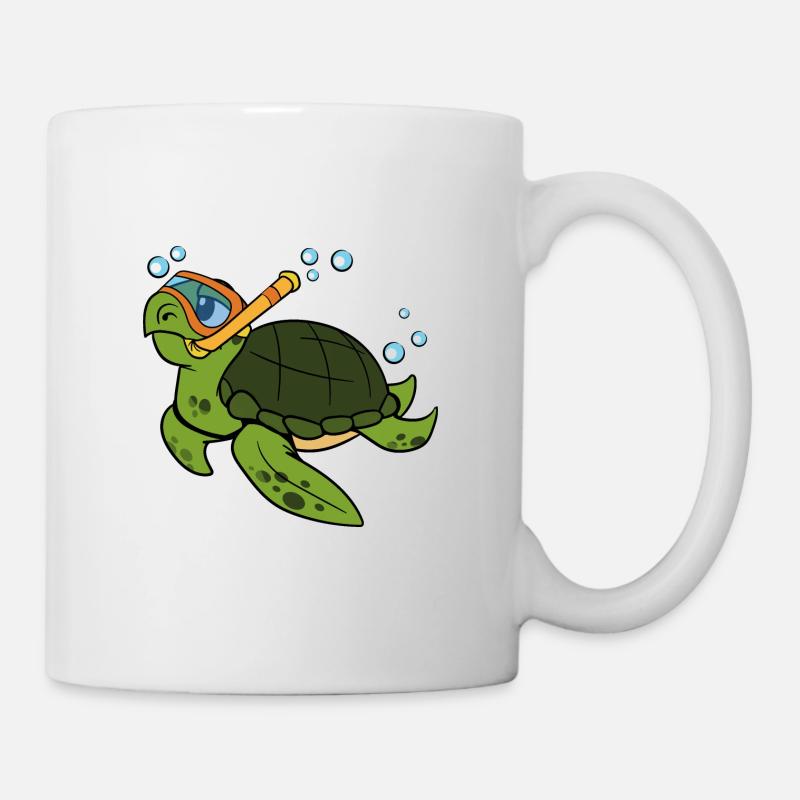 tortue - Mug blanc - blanc