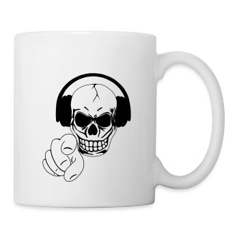 Crâne - Mug blanc - blanc - Droite