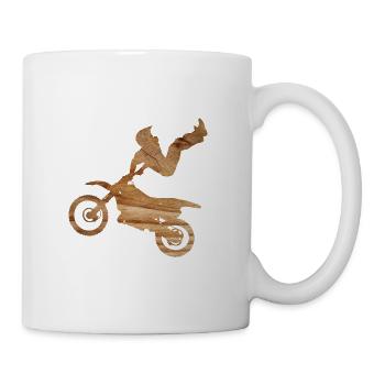 Motocross Motorrad Chopper Cruiser Biker Geschenk - Tasse - Weiß - Rechts
