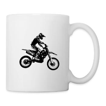 enduro noir - Mug blanc - blanc - Droite