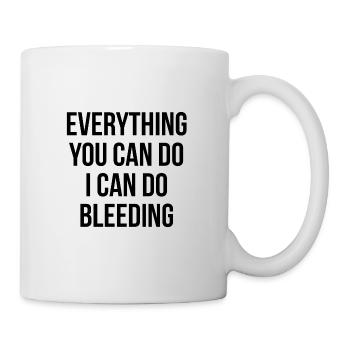 Feminist Feminist Feminism Bleeding Black - Mug - white - Right