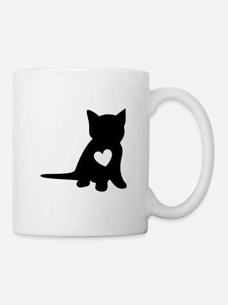 chaton - Mug blanc - blanc