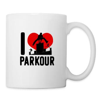 Parkour Sport Freerunning Herz - Tasse - Weiß - Rechts