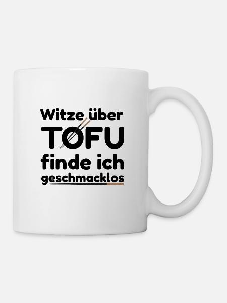 tofu anti vegan vegetarisch fleischesser Geschenk - Tasse - Weiß