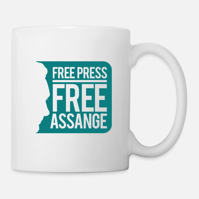 Free Press Free Assange - Mug - white