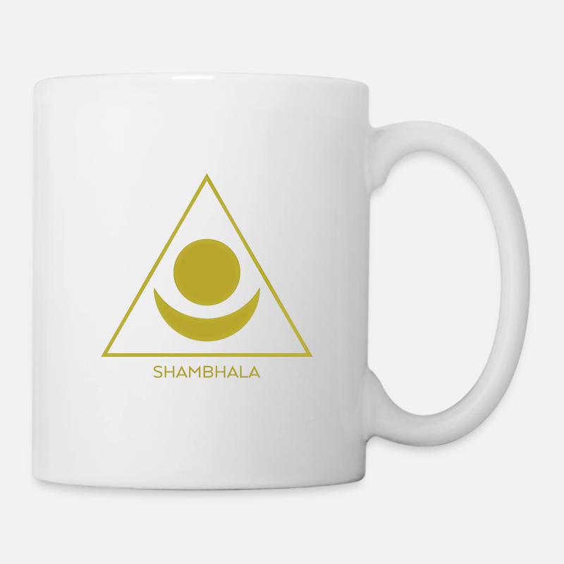 Tibetischer Buddhismus - Shambhala Symbol 3 - Tasse - Weiß