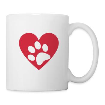 Coeur de chien! Chien, chiens, amour de chien, ami, amusement - Mug blanc - blanc - Droite