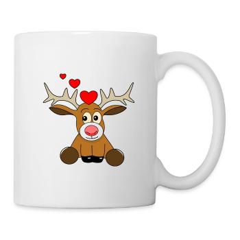 Reindeer Valentine's Day 2 - Mug - white - Right