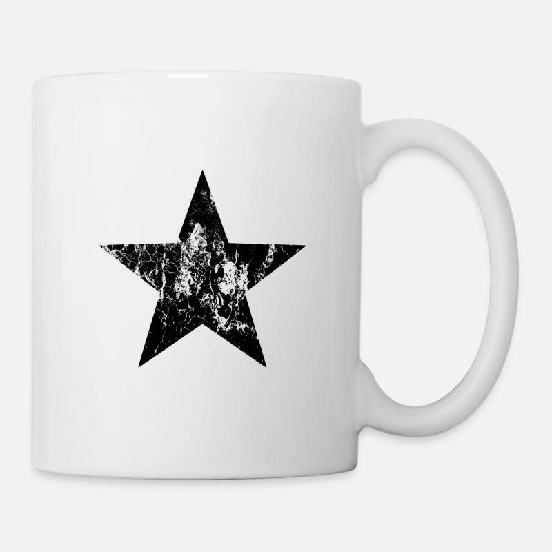 Schwarzer Stern - Tasse - Weiß
