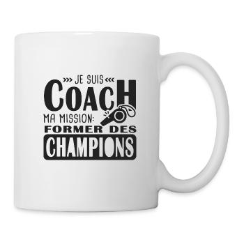 coach. je suis coach former des champions - Mug blanc - blanc - Droite