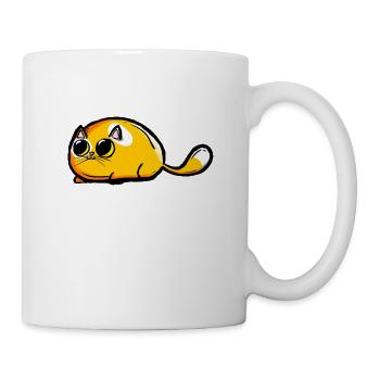 orange cat colorful cartoon comic - Mug - white - Right