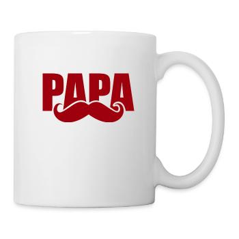 Papa moustache - Mug blanc - blanc - Droite