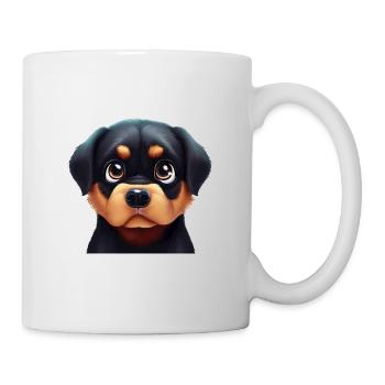 Friendly Rottweiler Face - Mug - white - Right