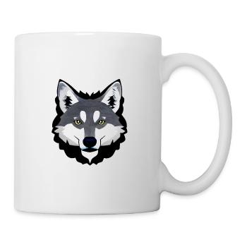 Wolf - Tasse - Weiß - Rechts