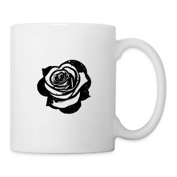 Rose - Tasse - Weiß - Rechts