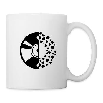 Vinyl Love Herz - Tasse - Weiß - Rechts