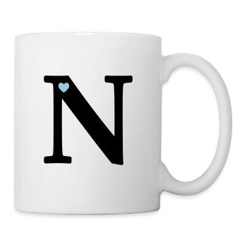 Buchstabe N Anfangsbuchstabe - Tasse - Weiß - Rechts