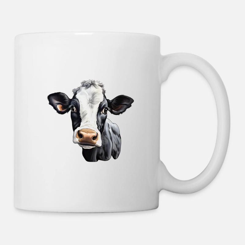 Tête de vache - Mug blanc - blanc