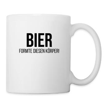 Bier formte diesen Körper! - Tasse - Weiß - Rechts