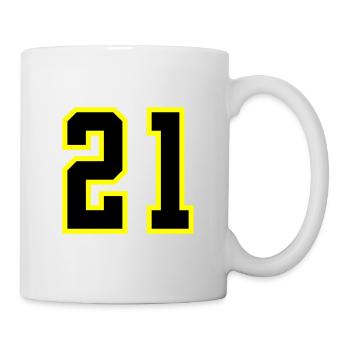 Maillot à 21 numéros - Mug blanc - blanc - Droite