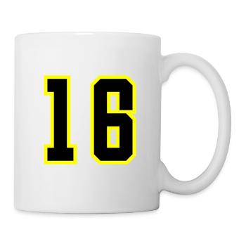 Maillot à 16 numéros - Mug blanc - blanc - Droite