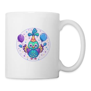Peacock Bird Birthday Baby - Mug - white - Right