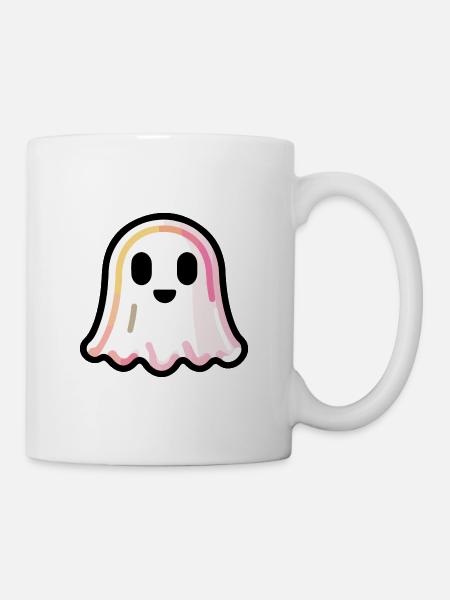 Geist Halloween Witzig Süß - Tasse - Weiß