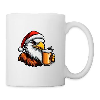 Adler Bier Xmas Weihnachten - Tasse - Weiß - Rechts