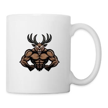 Muscles du cerf Fitness - Mug blanc - blanc - Droite