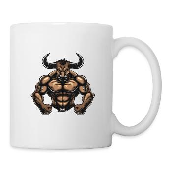 Bulle Muskeln Fitness Taurus - Tasse - Weiß - Rechts