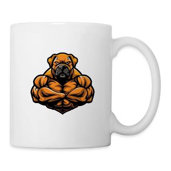 Mastiff Dog Muscles Fitness - Mug - white - Right